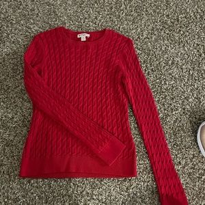 Brooks Brothers Red Knit Sweater Size XS
